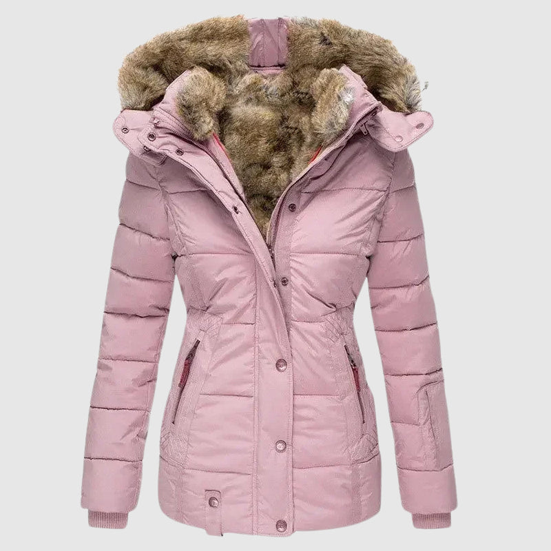 Veste À Capuche Arctique Sofia Amoretti En Mélange Coton Polyester Doux Et Chaud Avec Poches Pratiques