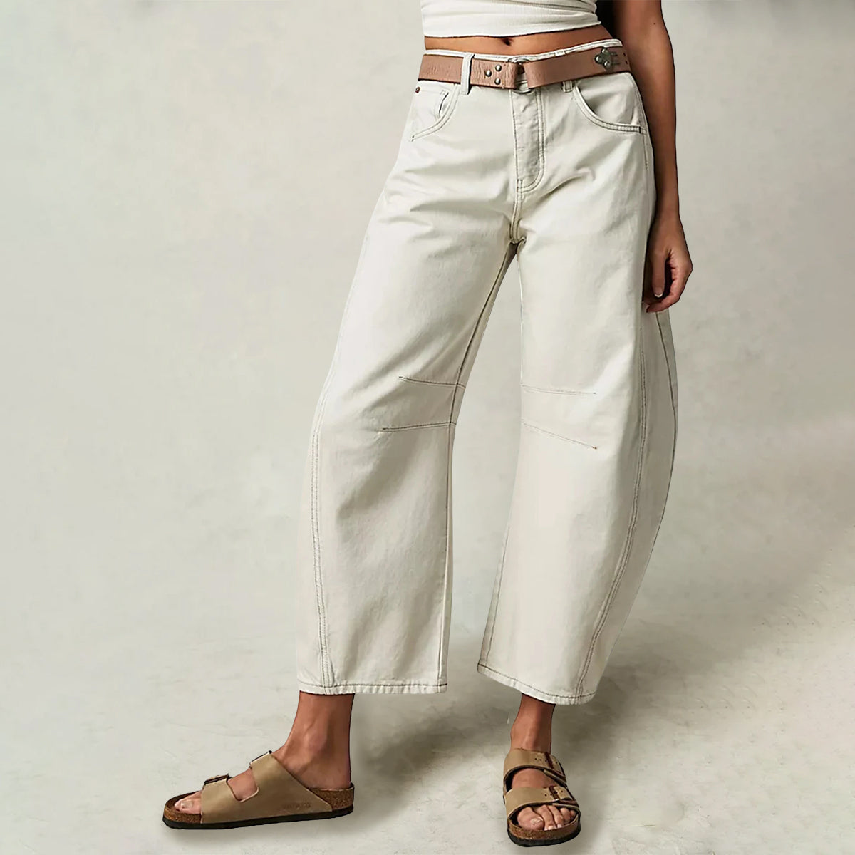 Jeans Sofia Amoretti City Pulse À Coupe Large Évasée Pour Femme Style Urbain Moderne