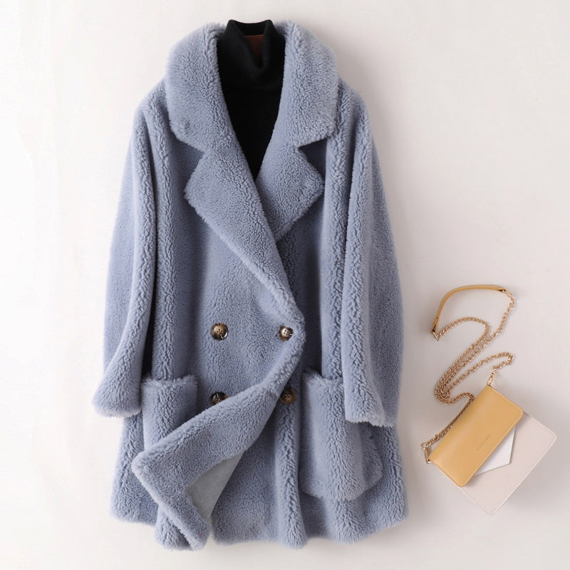 Léa Manteau En Fausse Fourrure Shearling Élégante Pour Look Hivernal Chaud Et Raffiné