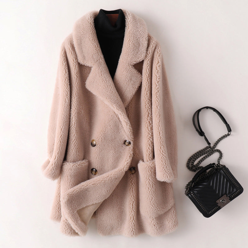 Léa Manteau En Fausse Fourrure Shearling Élégante Pour Look Hivernal Chaud Et Raffiné