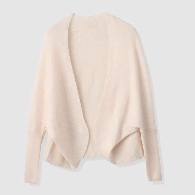 Sofia Amoretti Mérino Sérénité Cardigan Polyvalent Porté En Châle Ou Écharpe Doux Et Chaud Pour L Hiver