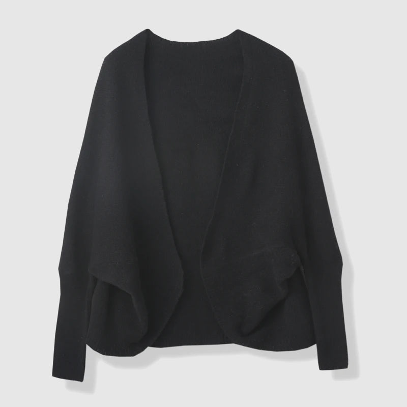 Sofia Amoretti Mérino Sérénité Cardigan Polyvalent Porté En Châle Ou Écharpe Doux Et Chaud Pour L Hiver