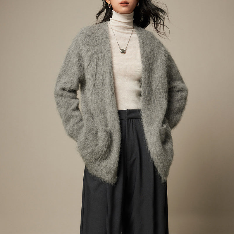 Sofia Amoretti Cardigan Alpaga Ultra Doux Pour Femme Confort Somptueux Et Chaleur Légère