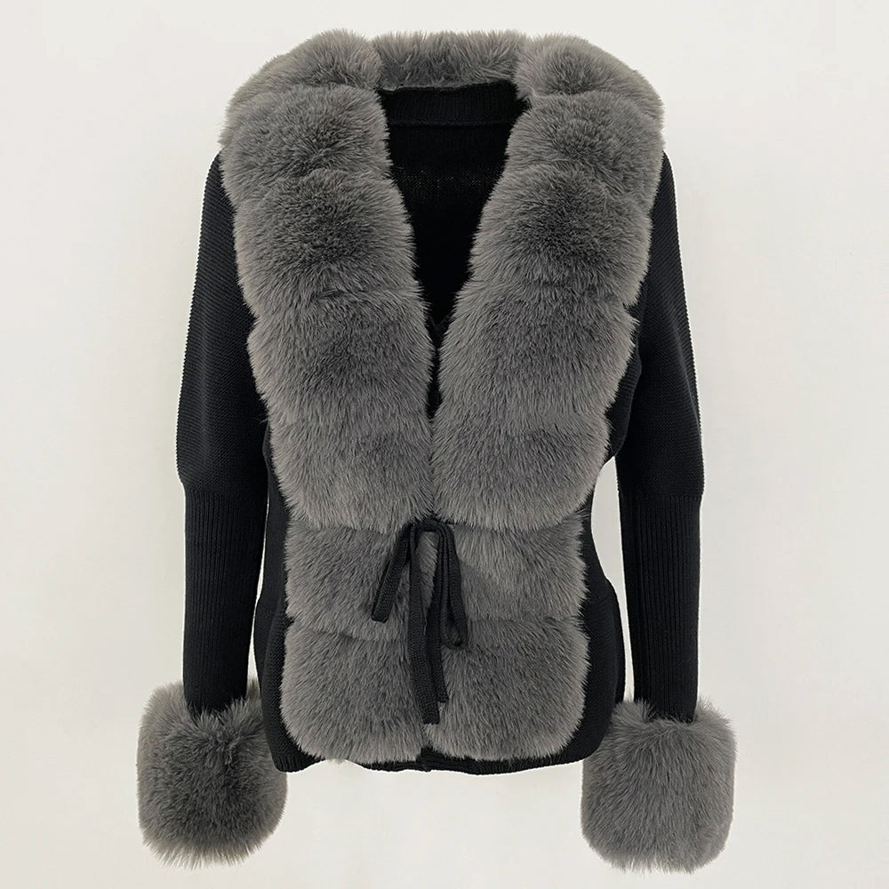 Cardigan En Fourrure Avalanche Sofia Amoretti Pour Un Look Hiver Ultra Chic Et Confortable
