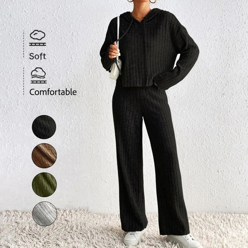Sofia Amoretti Madison Ensemble 2 Pièces Maille Côtelée Ultra Douce Pour Un Look Chic Et Confortable