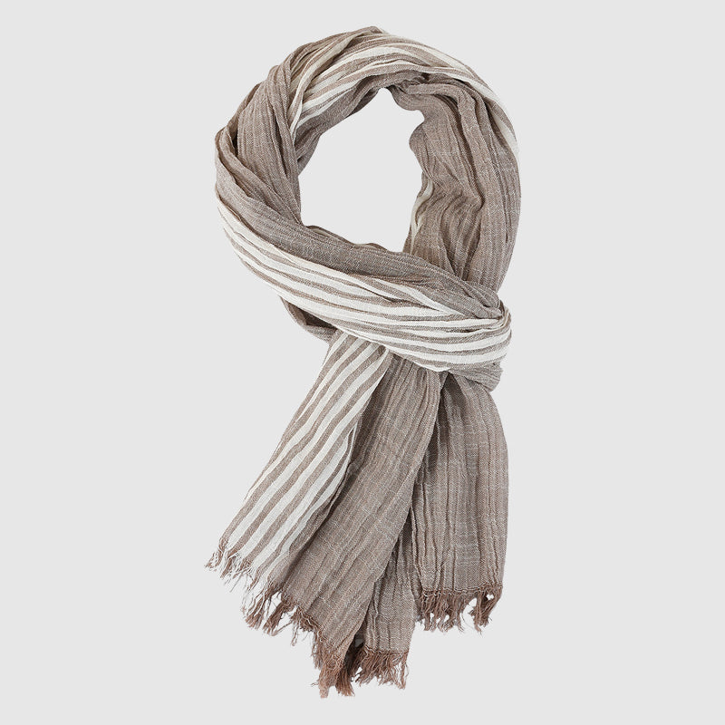 Écharpe Fine Et Légère À Rayures Avec Franges En Mélange De Viscose Doux Pour Le Printemps Été Polyvalente