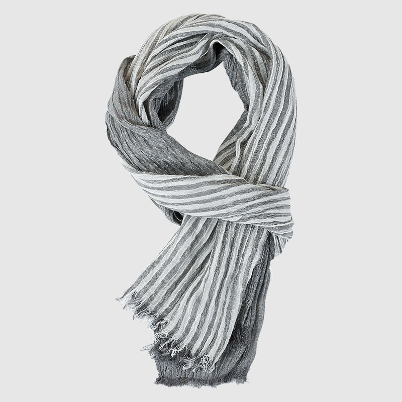Écharpe Fine Et Légère À Rayures Avec Franges En Mélange De Viscose Doux Pour Le Printemps Été Polyvalente