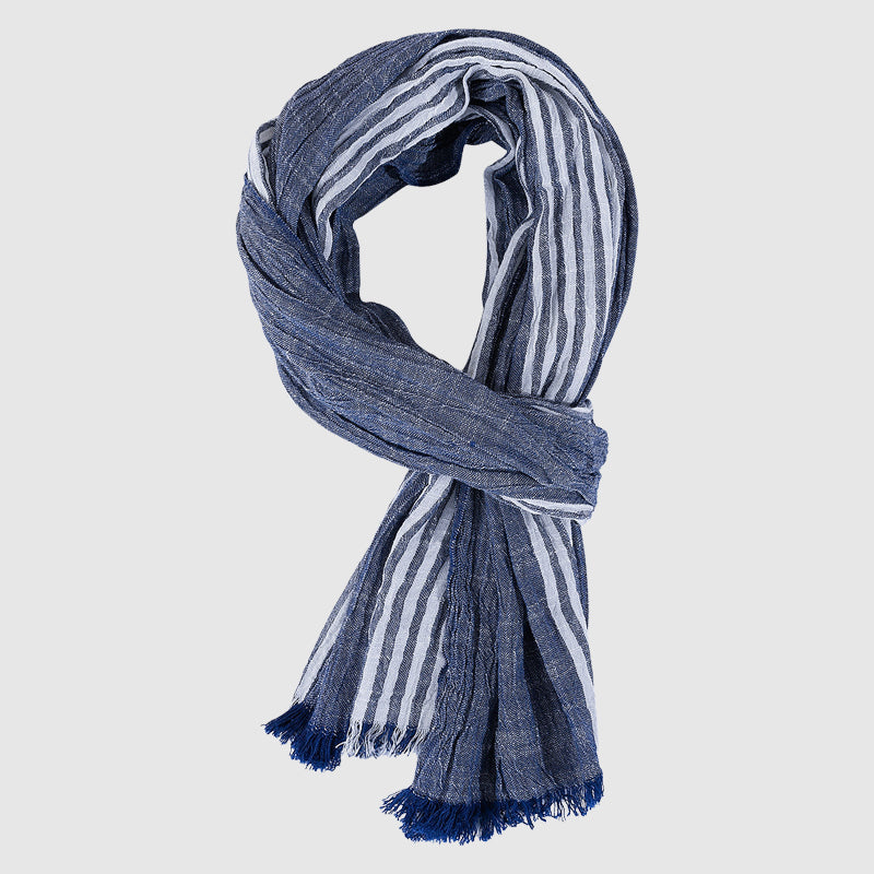 Écharpe Fine Et Légère À Rayures Avec Franges En Mélange De Viscose Doux Pour Le Printemps Été Polyvalente