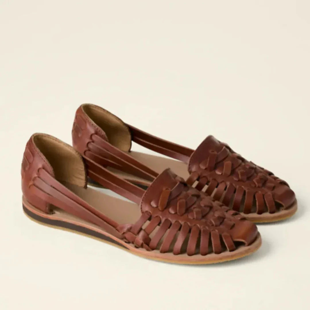 Solara Chaussures Plates Tissées À Bout Fermé Avec Semelle Rembourrée Pour Confort Toute La Journée