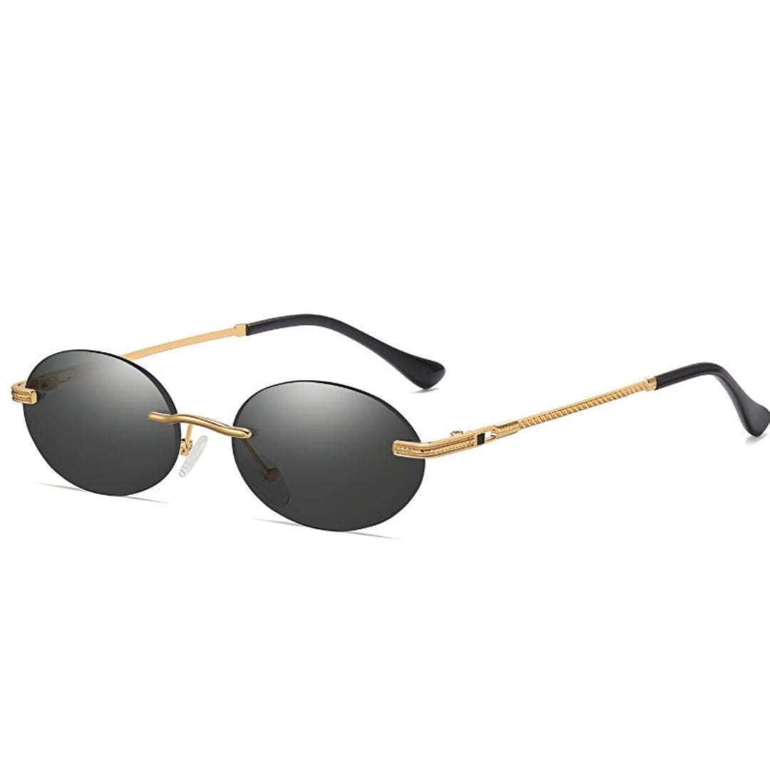 Lunettes Solis Prestige Cadre Or Minimaliste Ovale Élégantes Résistantes aux Rayures et Chocs
