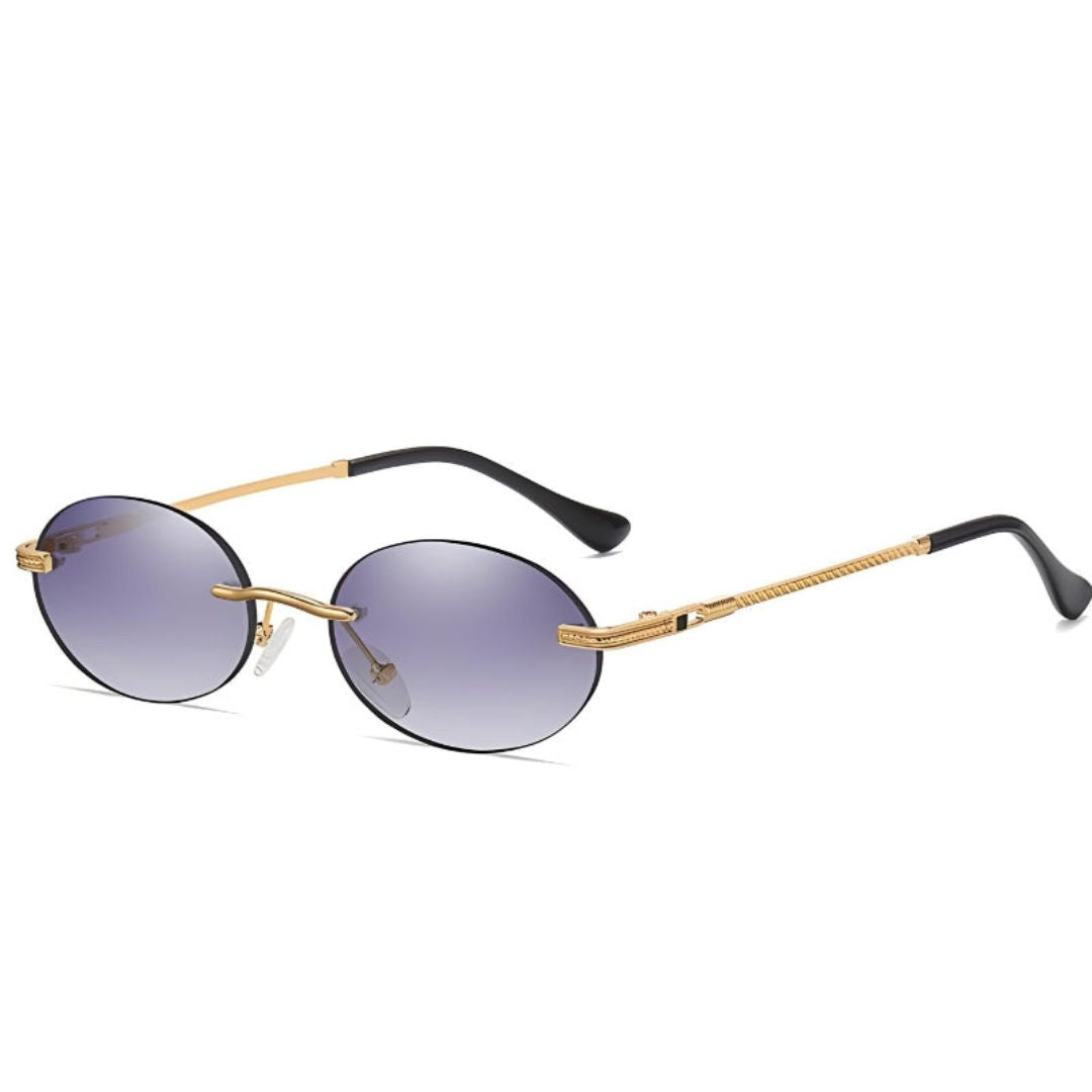 Lunettes Solis Prestige Cadre Or Minimaliste Ovale Élégantes Résistantes aux Rayures et Chocs