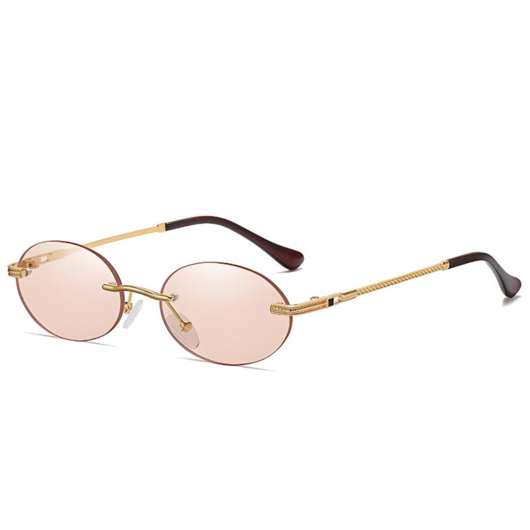 Lunettes Solis Prestige Cadre Or Minimaliste Ovale Élégantes Résistantes aux Rayures et Chocs