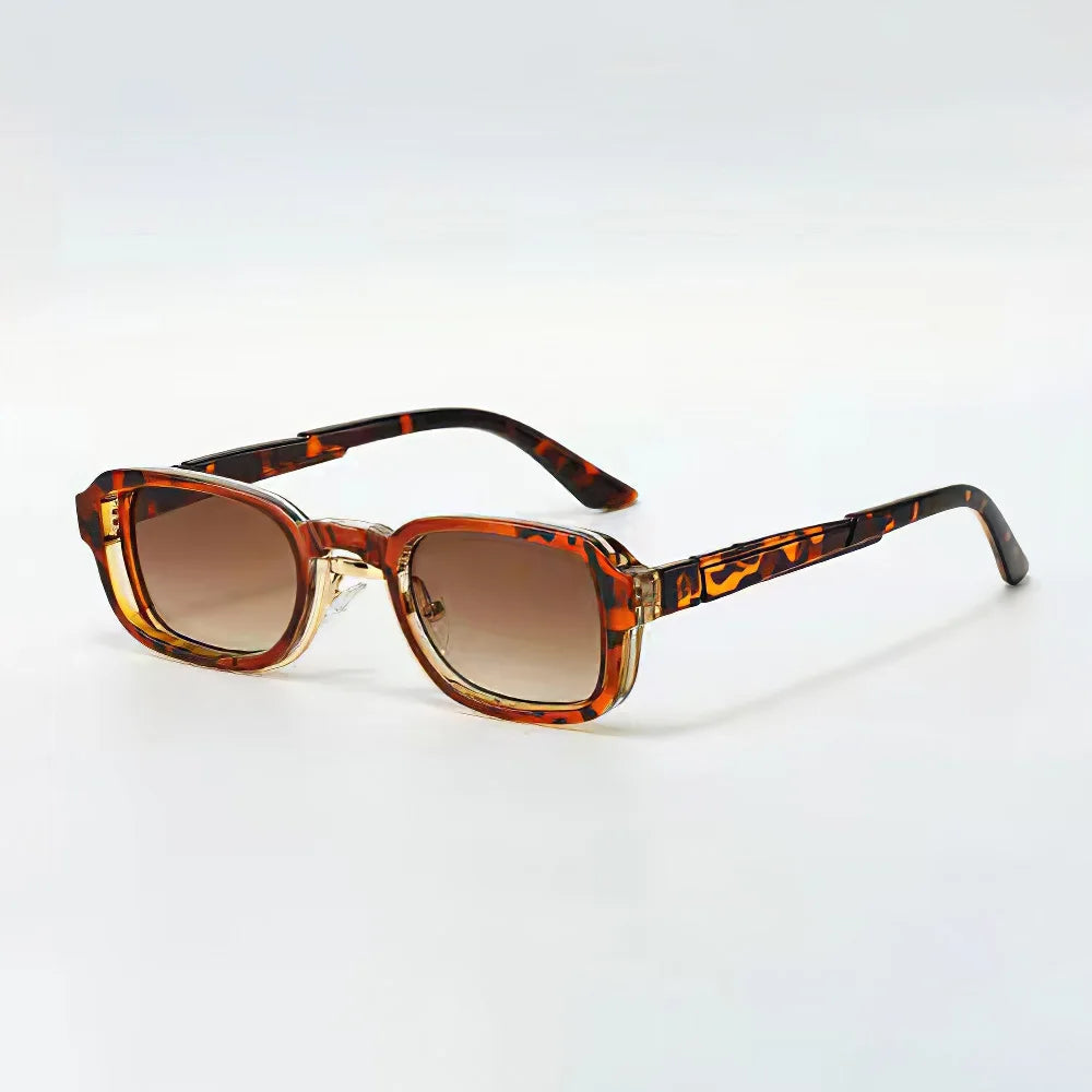 Lunettes Solstice Bloom Rectangulaires Rétro Avec Verres Dégradés Charme Vintage Bras Confortables