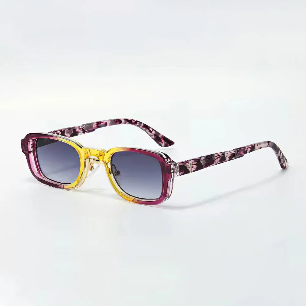 Lunettes Solstice Bloom Rectangulaires Rétro Avec Verres Dégradés Charme Vintage Bras Confortables