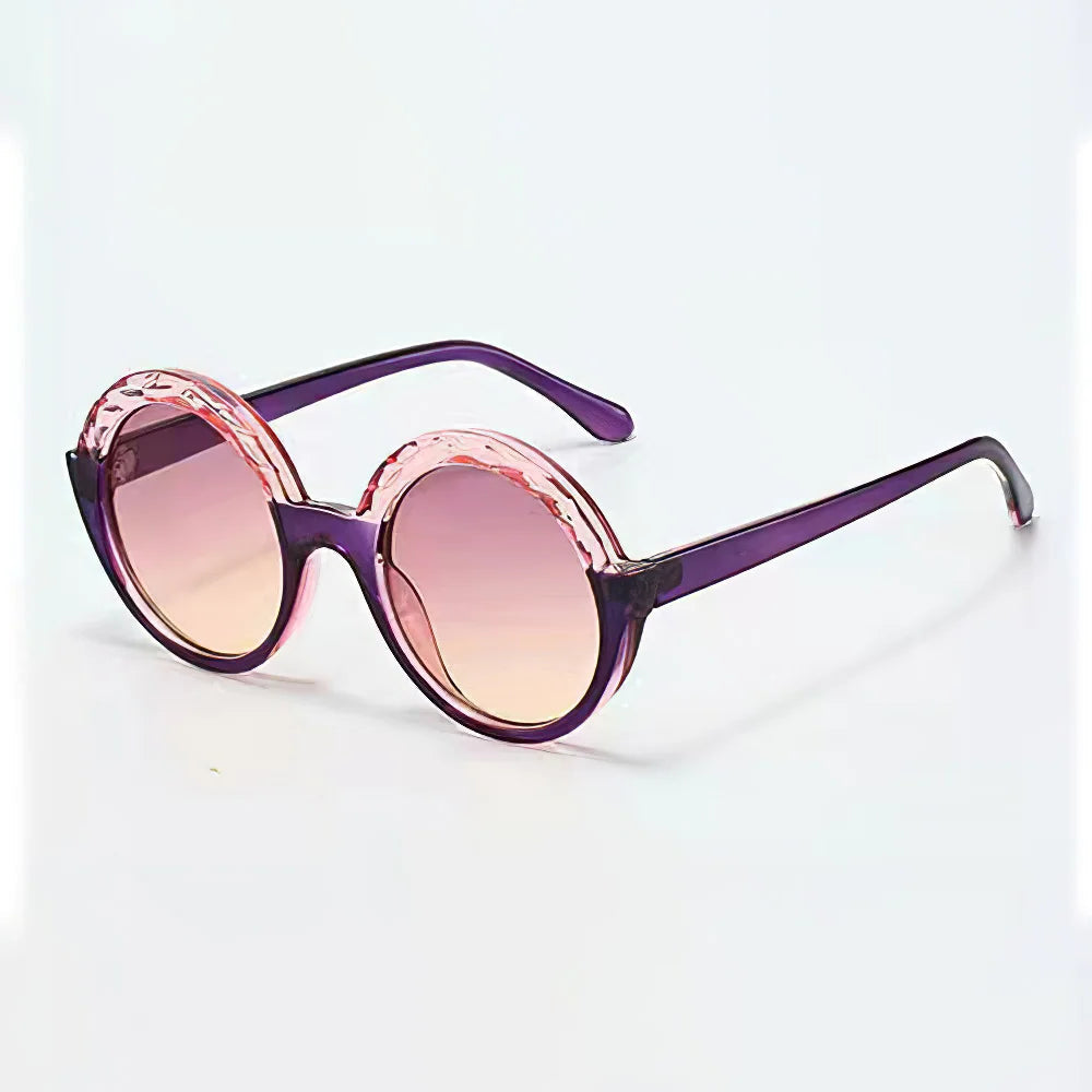 Soluna Lunettes De Soleil Vintage Rondes Acétate Léger Verres Dégradés UV400 Idéales Pour Été