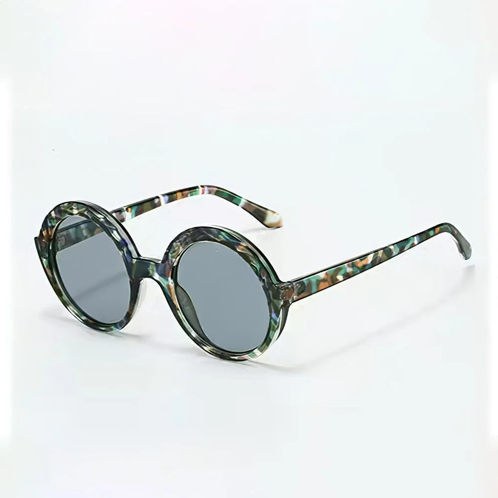 Soluna Lunettes De Soleil Vintage Rondes Acétate Léger Verres Dégradés UV400 Idéales Pour Été