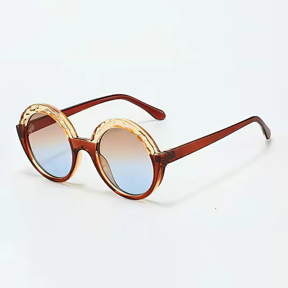 Soluna Lunettes De Soleil Vintage Rondes Acétate Léger Verres Dégradés UV400 Idéales Pour Été