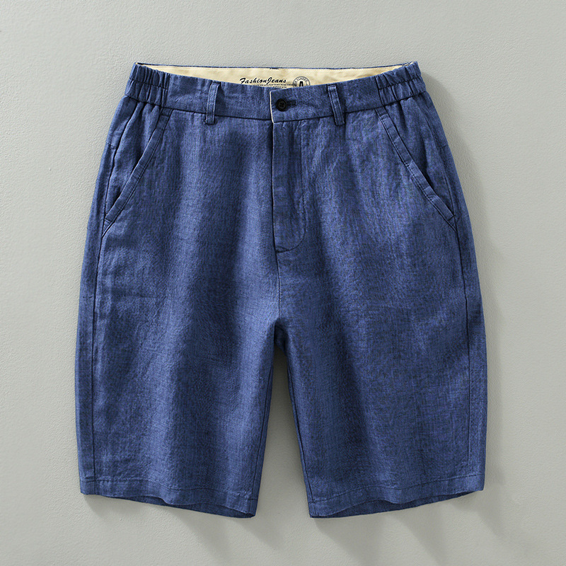 Sorrento Shorts En Lin Léger Mélange Pour Confort Aérien Poches À Rabat Et Passants Pour Ceinture