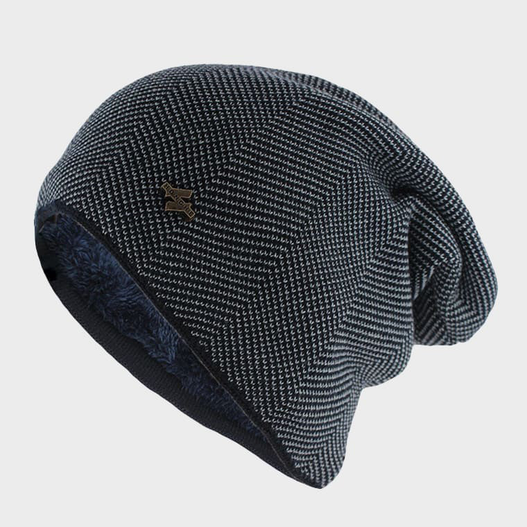 Bonnet Tricoté Springfield Horizon En Laine Et Coton Coupe Décontractée Légèrement Tombante Pour Streetwear Et Chaleur