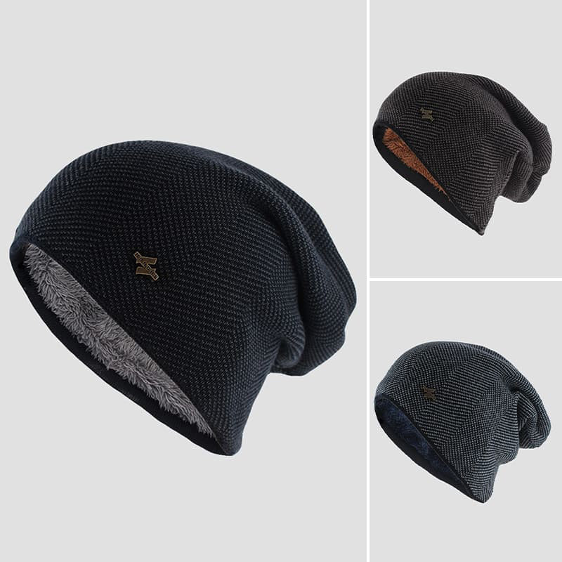 Bonnet Tricoté Springfield Horizon En Laine Et Coton Coupe Décontractée Légèrement Tombante Pour Streetwear Et Chaleur