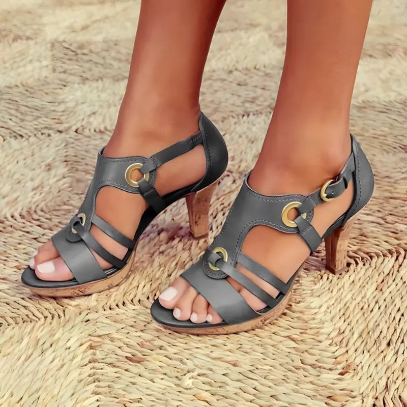 Sandales À Talons Coniques Pour Femme Avec Slingback Design Chic Élégant Idéales Jour Et Nuit