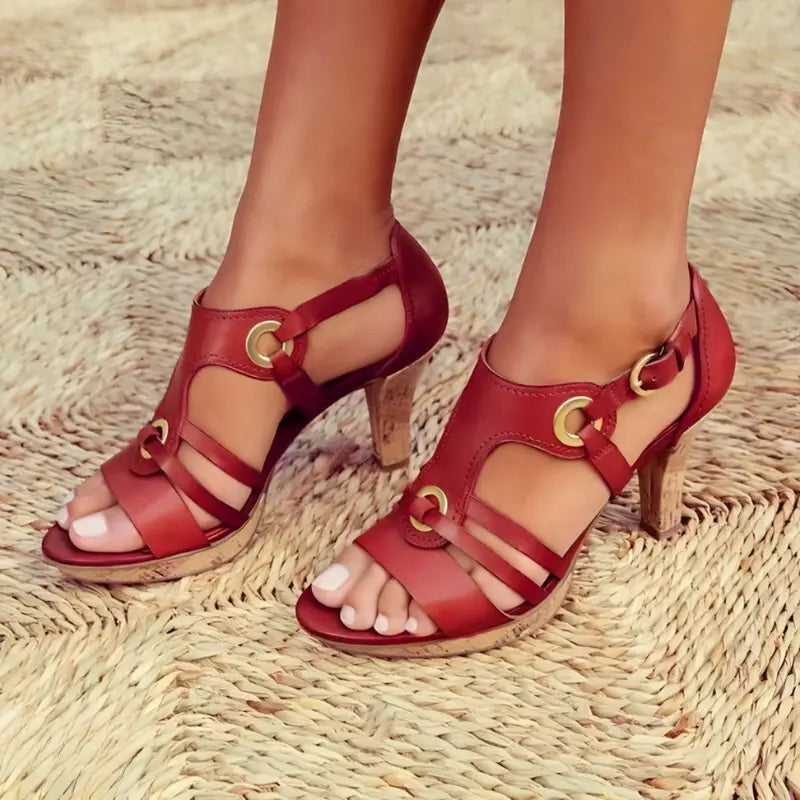 Sandales À Talons Coniques Pour Femme Avec Slingback Design Chic Élégant Idéales Jour Et Nuit