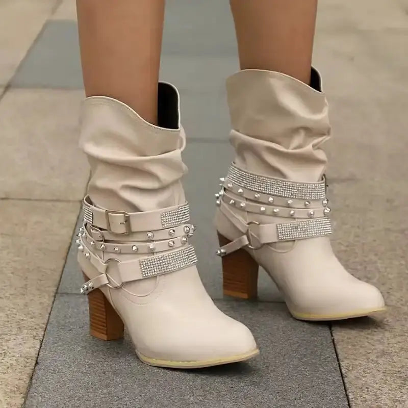 Bottines Strass Pour Femmes Amawinc Chic Et Confortables Pour Ville Et Soirées Pour Vie Quotidienne