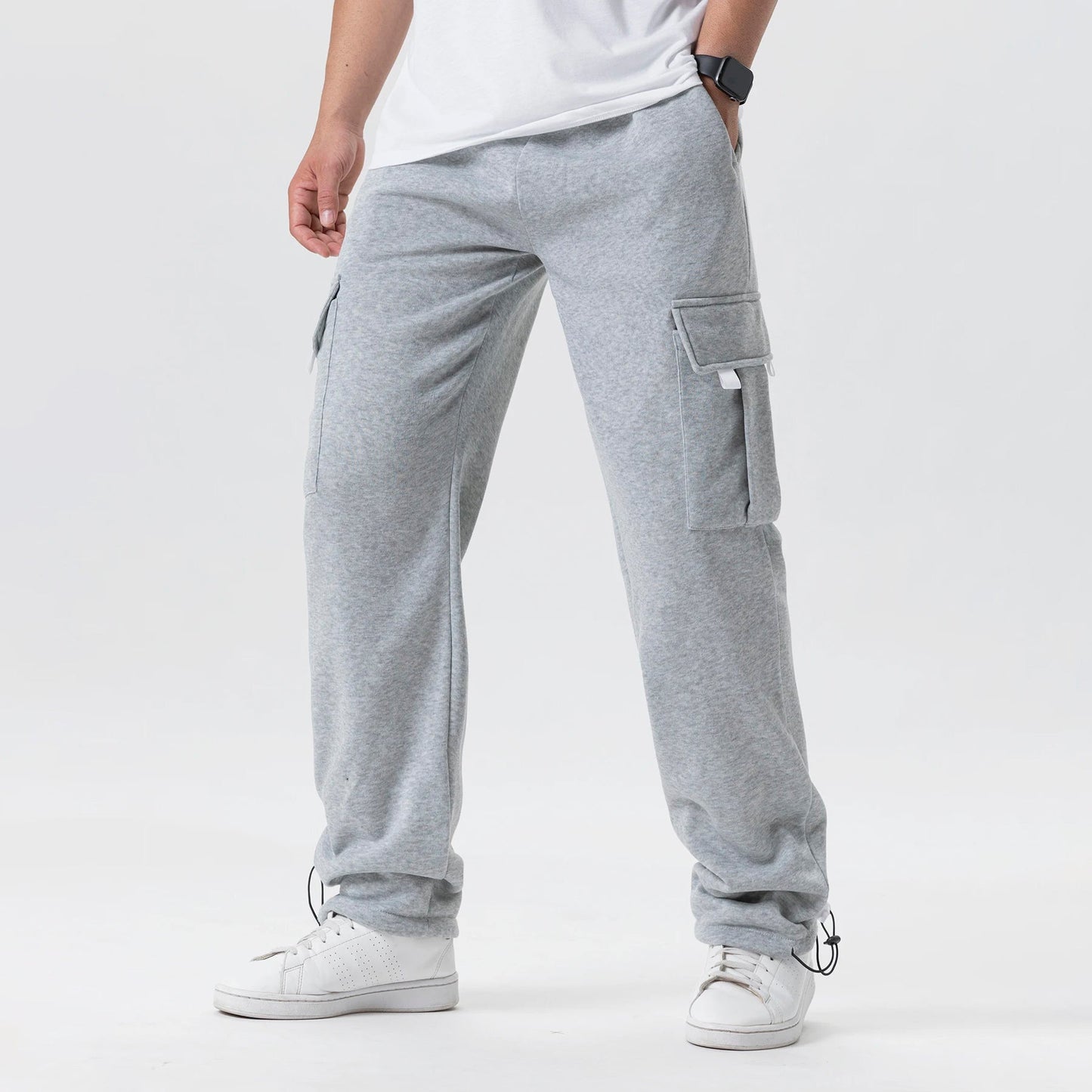 Amawinc Pantalon Jogger Thermique Streetwear Pour Homme Avec Poches Cargo Isolé Pour Temps Froid