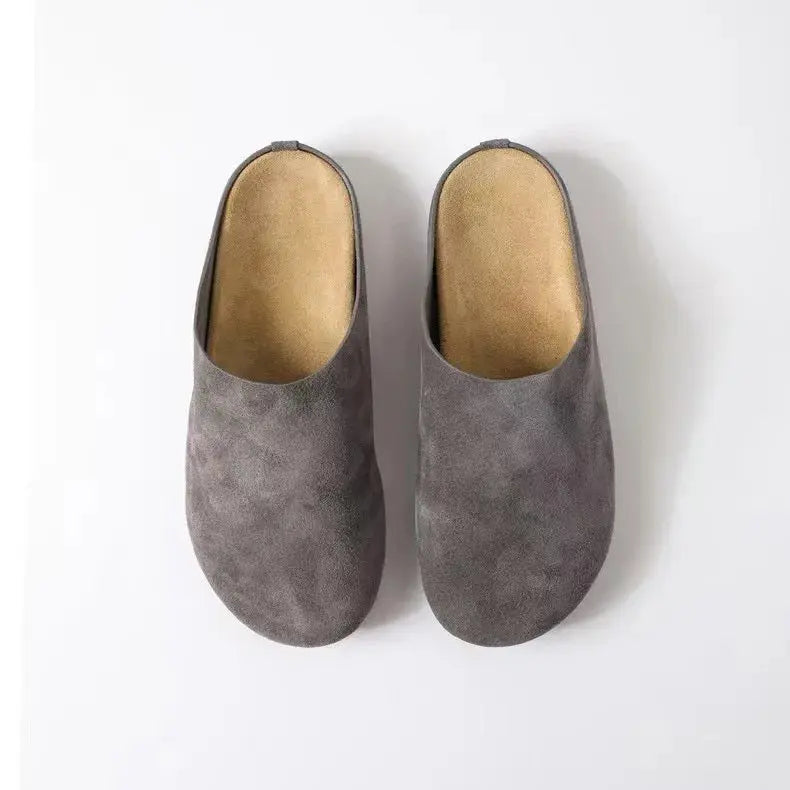 Sabots En Cuir Pleine Fleur Pour Femmes Confortables Antidérapants Décontractés Pour Tous Les Jours