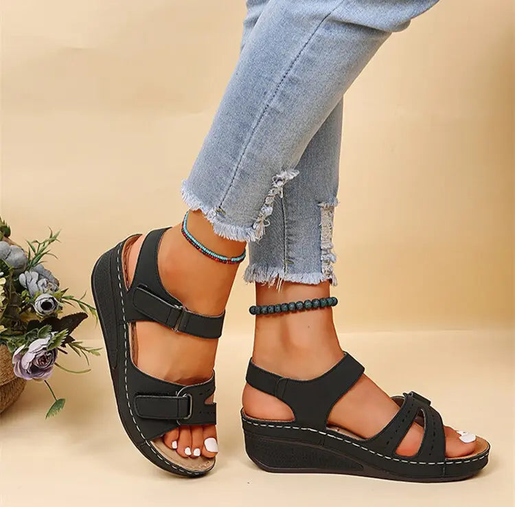 Amawinc Sandales Rembourrées Pour Femmes Confort Quotidien Et Style Polyvalent Pour Été