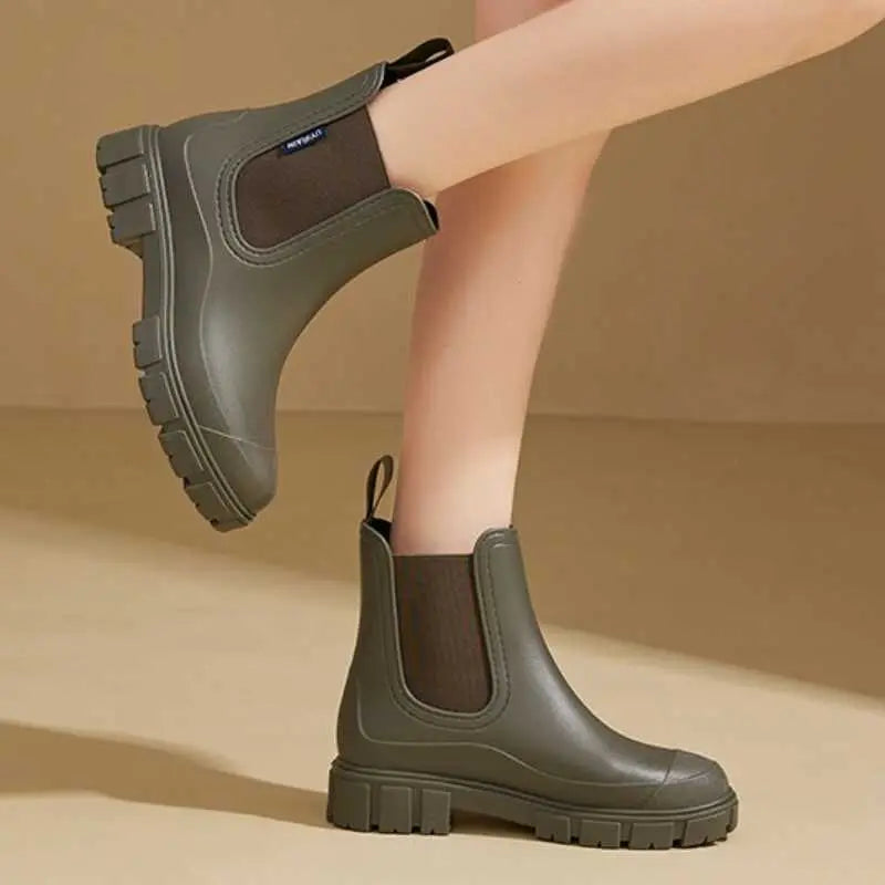Bottines Pour Femme Imperméables Moderne Design Étanches Confort Durable Idéales Pour Temps Pluvieux