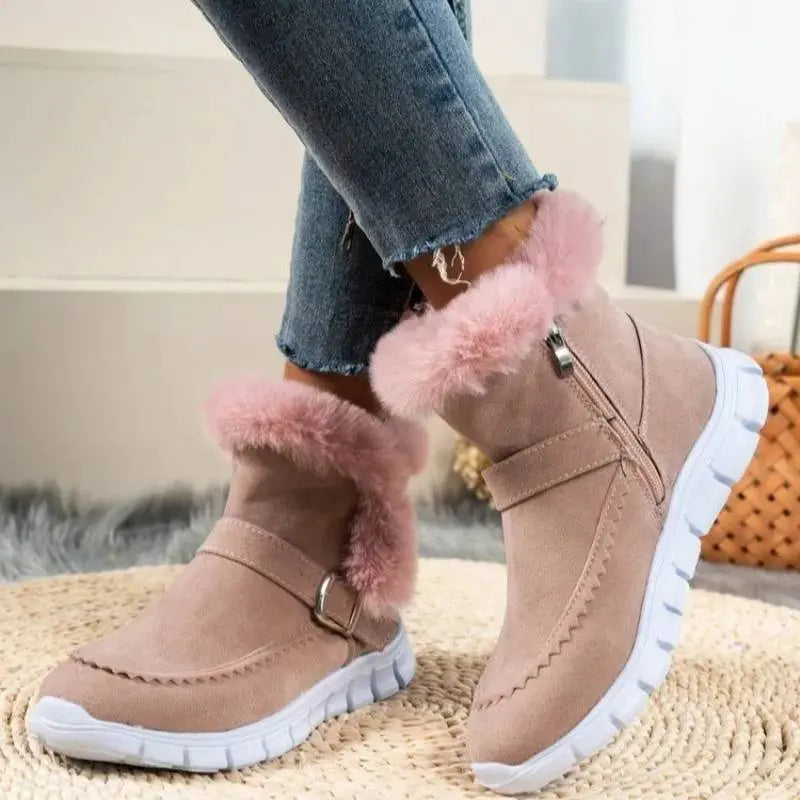 Bottes D Hiver Pour Femmes Élégantes Et Chaudes Avec Semelle Plate Et Silhouette Moderne Confort Absolu