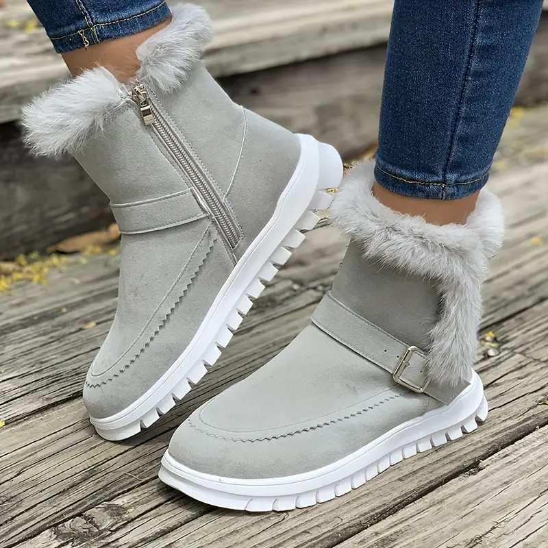 Bottes D Hiver Pour Femmes Élégantes Et Chaudes Avec Semelle Plate Et Silhouette Moderne Confort Absolu