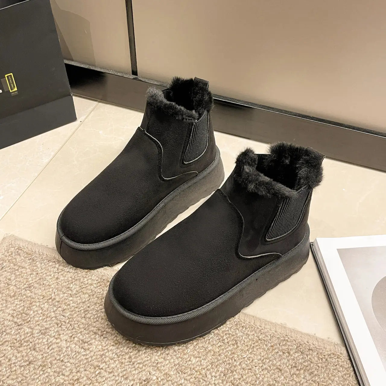 Bottes D'Hiver Pour Femmes Élégantes Chaudes Et Confortables Avec Doublure Douce Luxueuses