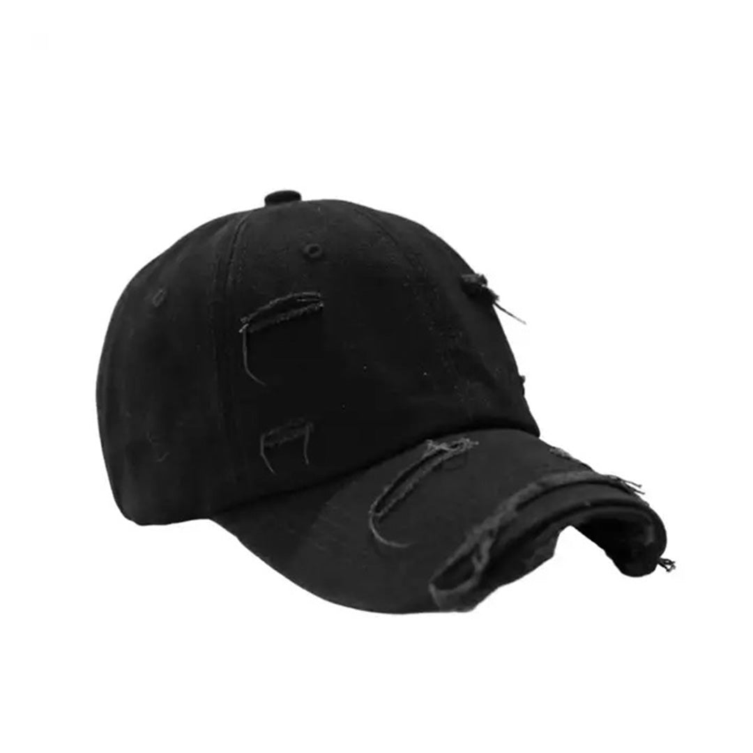 Casquette De Baseball Vintage Déchirée Avec Doublure Intégrée Pour Une Structure Robuste Et Visière Résistante