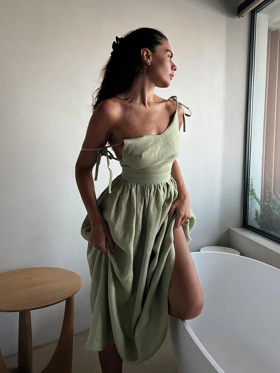 Damen Sommerkleid aus Leinen von Fudus
