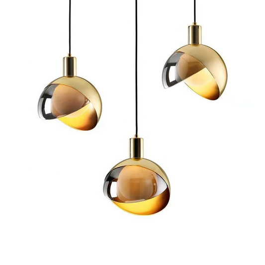 Goldglas-Pendelleuchte im modernen Design
 - OnyxLampen
