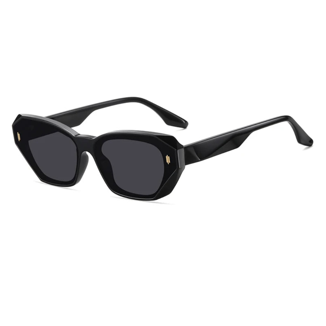 Amawinc Lunettes De Soleil Œil De Chat Verres Polarisés Teinte Thé Protection UV 400 Acétate Brillant