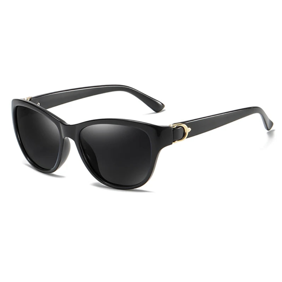 Lunettes De Soleil Verona Teintées Cat Eye En Acétate Avec Accents Or Lentilles Dégradées Ultra Légères Unisexes