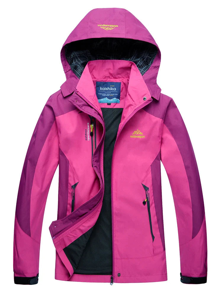 Veste Imperméable Pour Femme Pluie Coupe Décontractée Capuche Ajustable Poches Zippées