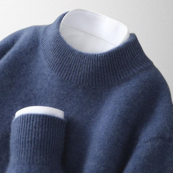 Tahlia Pull En Cachemire Pur Col Rond Décontracté Avec Ourlets Côtés Pour Une Silhouette Relaxée