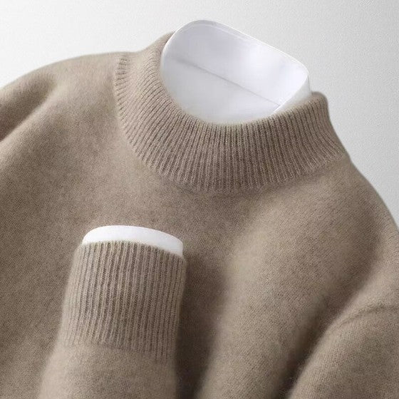 Tahlia Pull En Cachemire Pur Col Rond Décontracté Avec Ourlets Côtés Pour Une Silhouette Relaxée