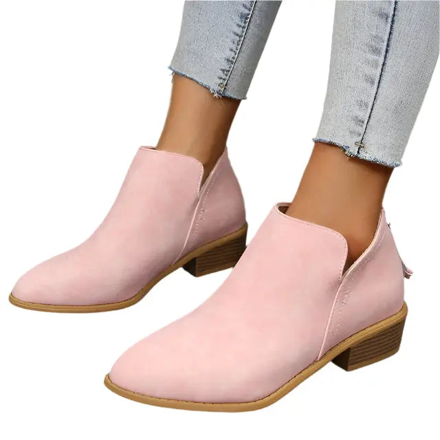Bottes Femme Silhouette Fuselée Talon Bas Confortables Élégantes Amawinc Chaussures Quotidiennes