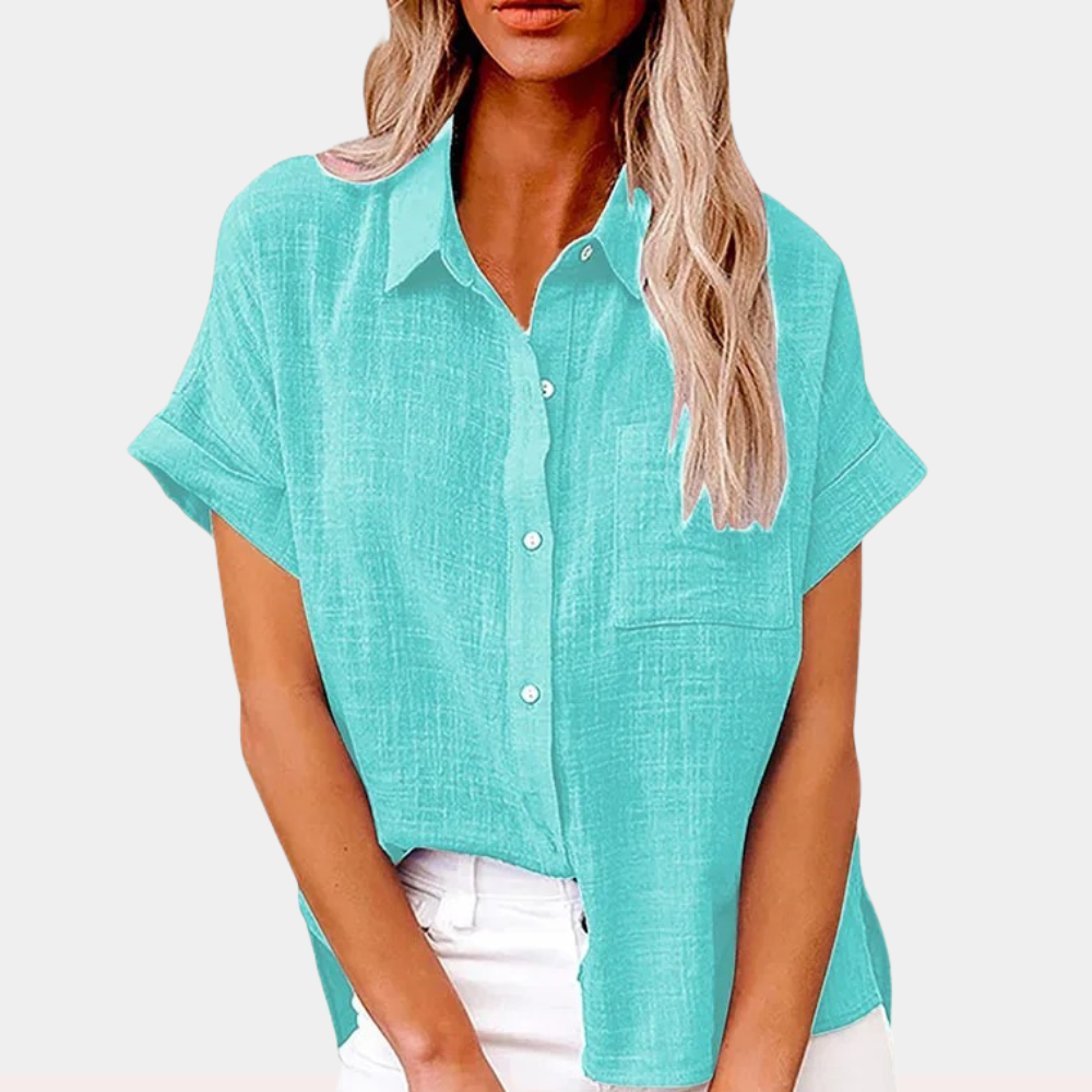 Bella Blouse à Boutons Été Confort Léger Idéale pour le Travail et les Sorties en Plein Été