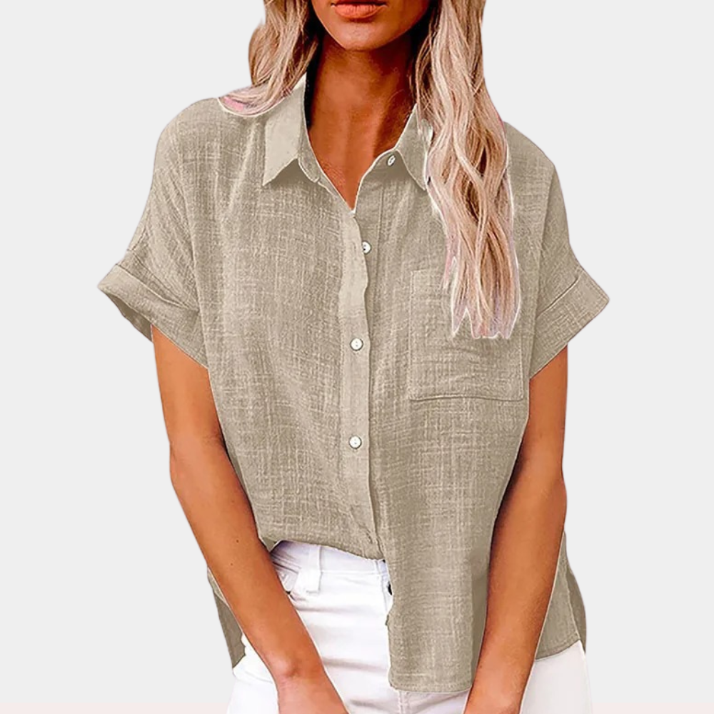 Bella Blouse à Boutons Été Confort Léger Idéale pour le Travail et les Sorties en Plein Été