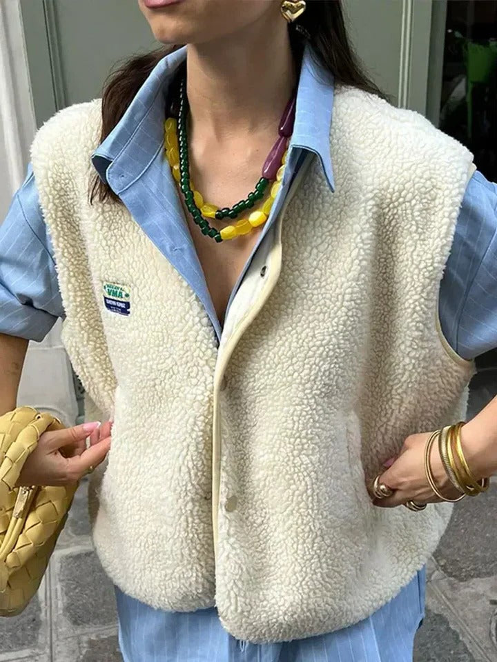 Gilet Sans Manches Texturé Pour Look En Couches Décontracté Et Facile À Porter Au Quotidien