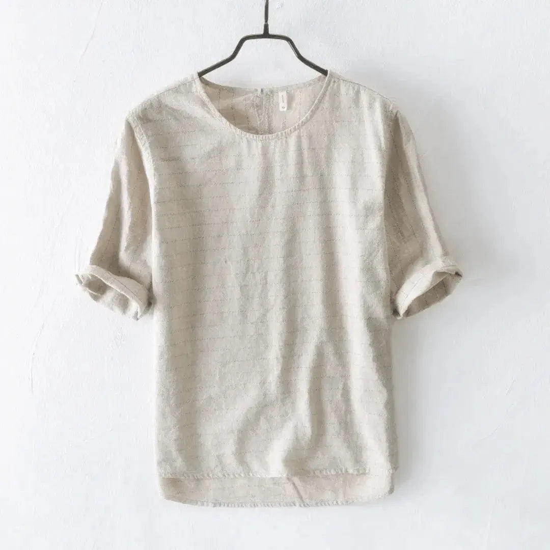 Géneva Tee En Lin et Coton Amawinc Confort Ultra Doux Idéal Quotidien Style Polyvalent