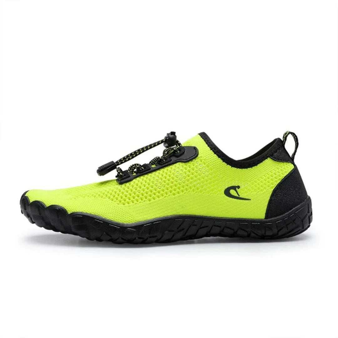Chaussures Theo TideRunner Pour Homme Jaune Néon Outdoor Semelle Flexible Col Élastique À La Cheville Drainage