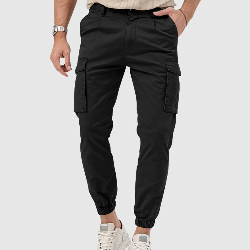 Pantalon Cargo Actif Theodore Willow Homme Mi Hauteur Coupe Droite Poches Multiples Tissu Respirant Sans Repassage