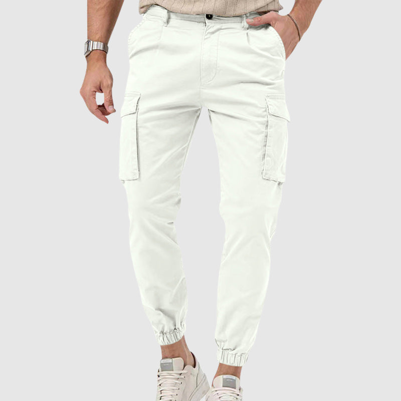 Pantalon Cargo Actif Theodore Willow Homme Mi Hauteur Coupe Droite Poches Multiples Tissu Respirant Sans Repassage
